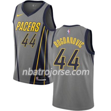 Män Indiana Pacers Tröja Bojan Bogdanovic 44 2018-19 Nike City Edition Grå Swingman